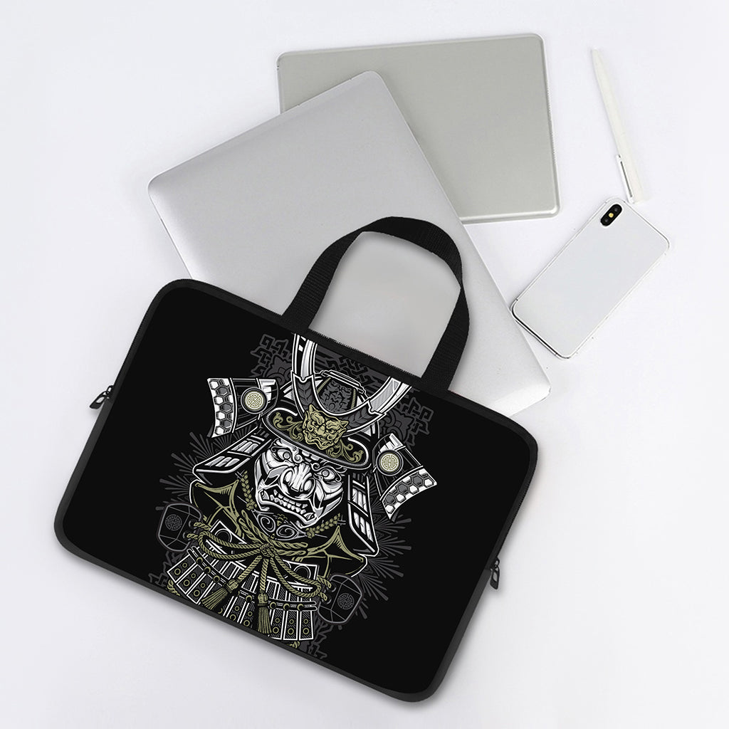 Japanese Samurai Warrior Print Laptop Sleeve With Handle