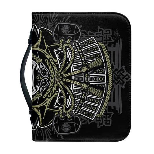 Japanese Samurai Warrior Print Leather Bible Cover