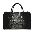 Japanese Samurai Warrior Print Leather Duffel Bag