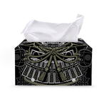 Japanese Samurai Warrior Print Leather Tissue Box Cover