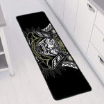 Japanese Samurai Warrior Print Long Kitchen Mat