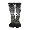 Japanese Samurai Warrior Print Long Socks
