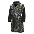 Japanese Samurai Warrior Print Men's Bathrobe