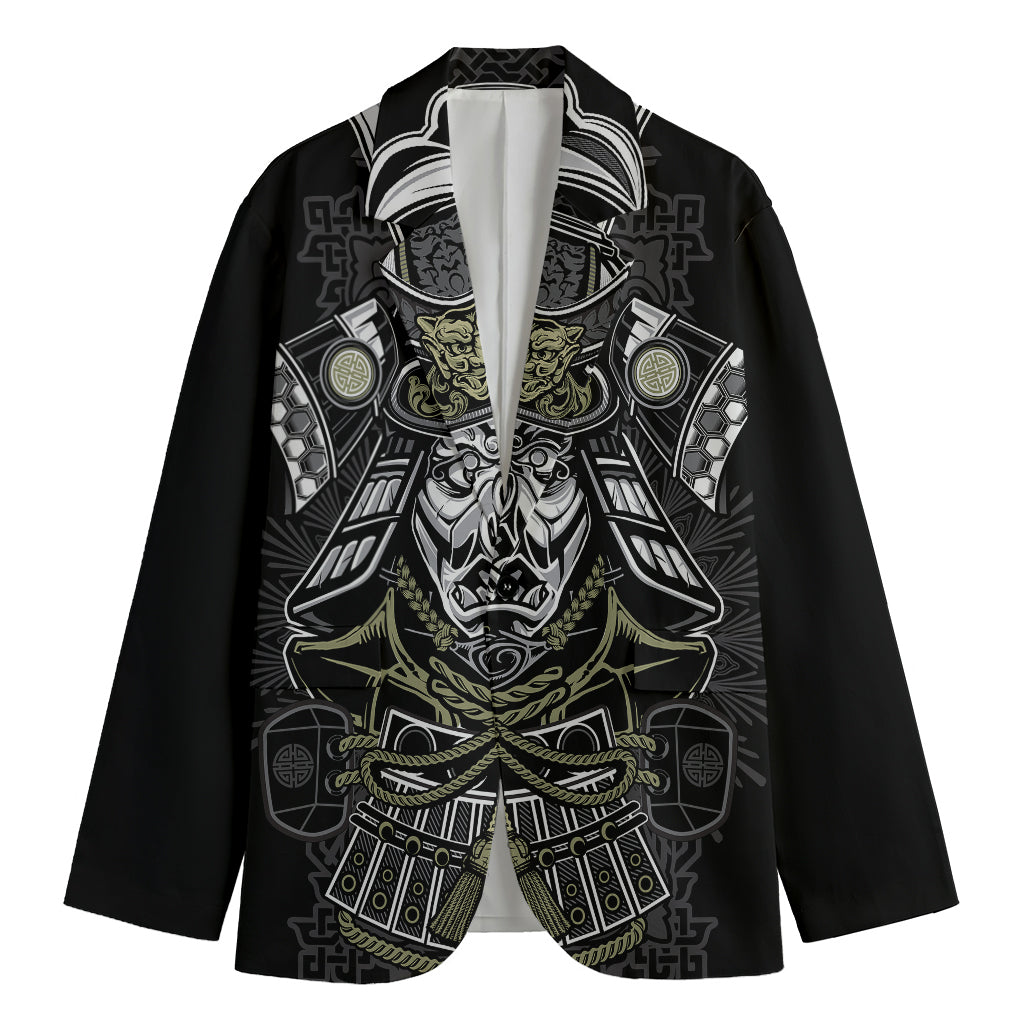 Japanese Samurai Warrior Print Men's Blazer