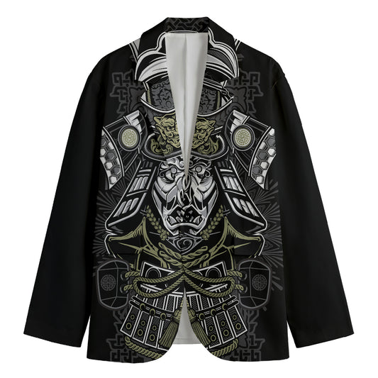 Japanese Samurai Warrior Print Men's Blazer