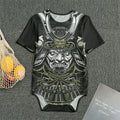 Japanese Samurai Warrior Print Men's Bodysuit