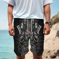 Japanese Samurai Warrior Print Men's Cargo Shorts