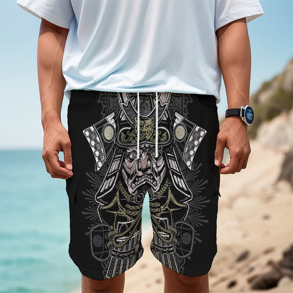Japanese Samurai Warrior Print Men's Cargo Shorts