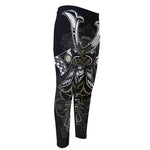 Japanese Samurai Warrior Print Men's Compression Pants