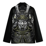 Japanese Samurai Warrior Print Men's Cotton Blazer