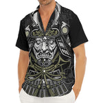 Japanese Samurai Warrior Print Men's Deep V-Neck Shirt