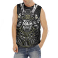 Japanese Samurai Warrior Print Men's Fitness Tank Top