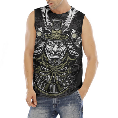 Japanese Samurai Warrior Print Men's Fitness Tank Top