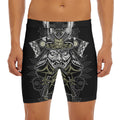 Japanese Samurai Warrior Print Men's Long Boxer Briefs