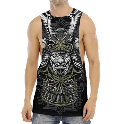 Japanese Samurai Warrior Print Men's Muscle Tank Top