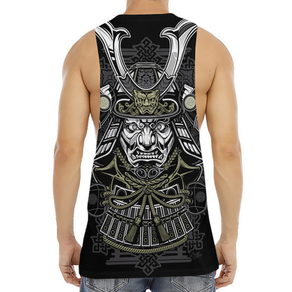 Japanese Samurai Warrior Print Men's Muscle Tank Top