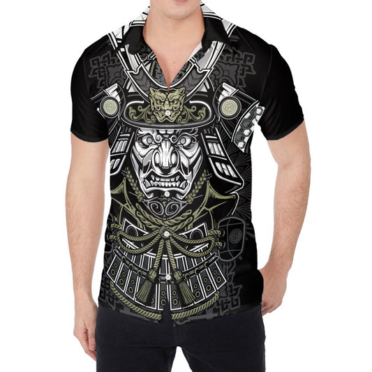Japanese Samurai Warrior Print Men's Shirt