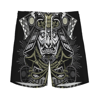 Japanese Samurai Warrior Print Men's Sports Shorts