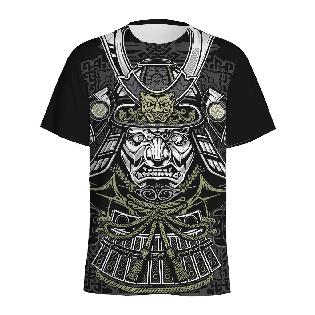 Japanese Samurai Warrior Print Men's Sports T-Shirt