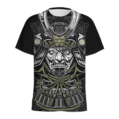 Japanese Samurai Warrior Print Men's Sports T-Shirt