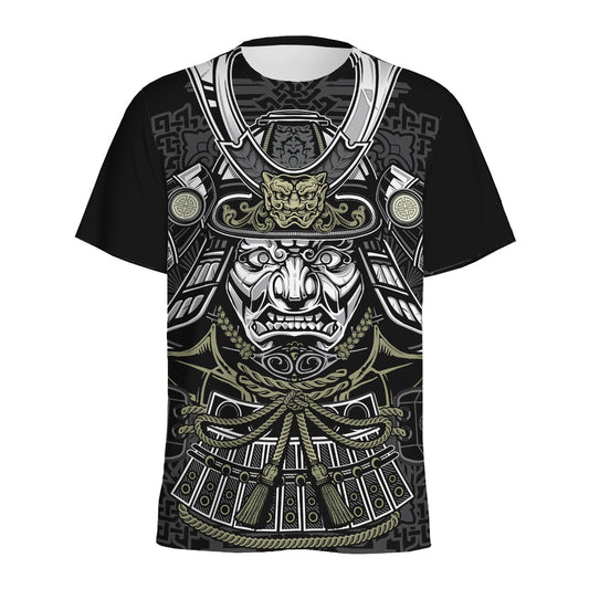 Japanese Samurai Warrior Print Men's Sports T-Shirt