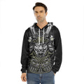 Japanese Samurai Warrior Print Men's Velvet Pullover Hoodie