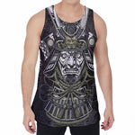 Japanese Samurai Warrior Print Men's Velvet Tank Top