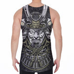 Japanese Samurai Warrior Print Men's Velvet Tank Top