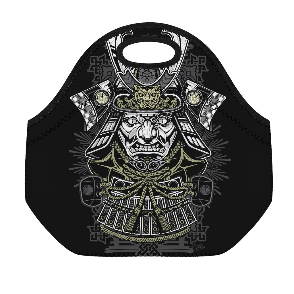 Japanese Samurai Warrior Print Neoprene Lunch Bag