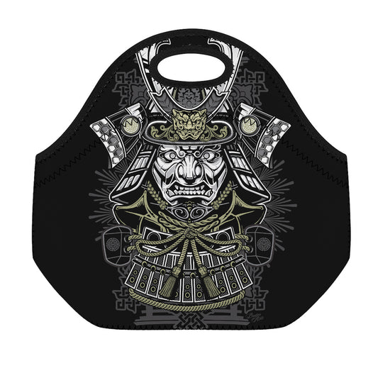 Japanese Samurai Warrior Print Neoprene Lunch Bag