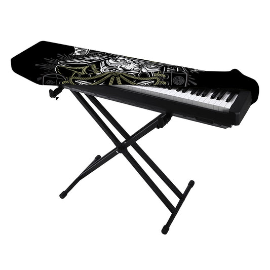 Japanese Samurai Warrior Print Piano Keyboard Cover