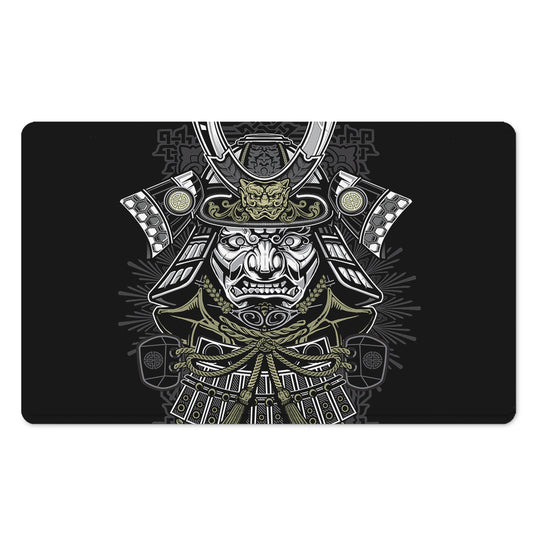 Japanese Samurai Warrior Print Polyester Doormat