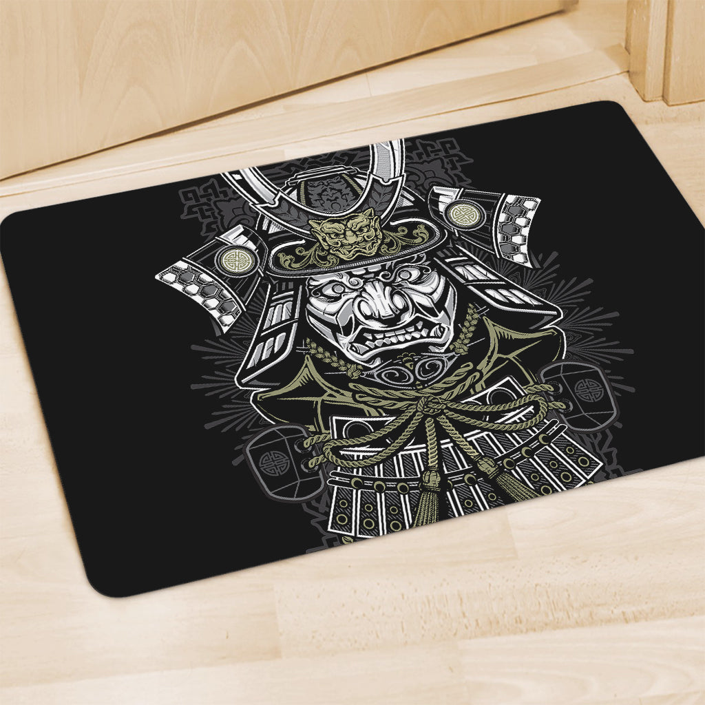 Japanese Samurai Warrior Print Polyester Doormat