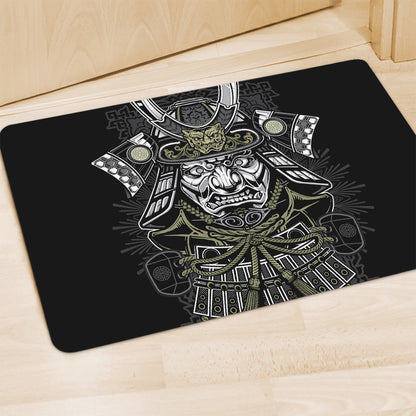 Japanese Samurai Warrior Print Polyester Doormat