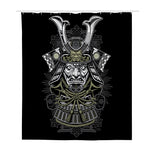 Japanese Samurai Warrior Print Polyester Shower Curtain