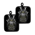 Japanese Samurai Warrior Print Pot Holders