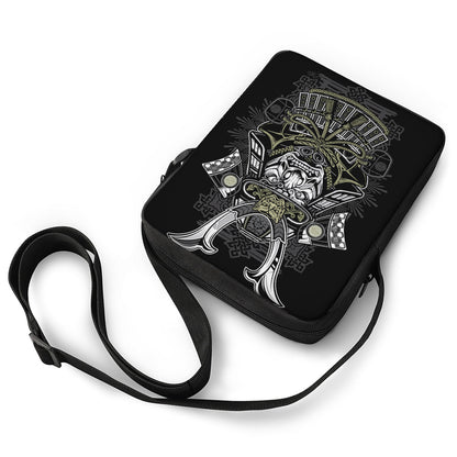 Japanese Samurai Warrior Print Rectangular Crossbody Bag