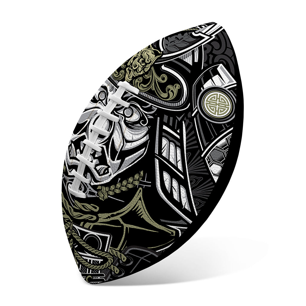 Japanese Samurai Warrior Print Rugby Ball