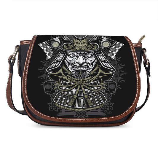 Japanese Samurai Warrior Print Saddle Bag
