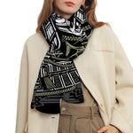 Japanese Samurai Warrior Print Scarf