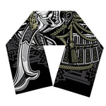 Japanese Samurai Warrior Print Scarf