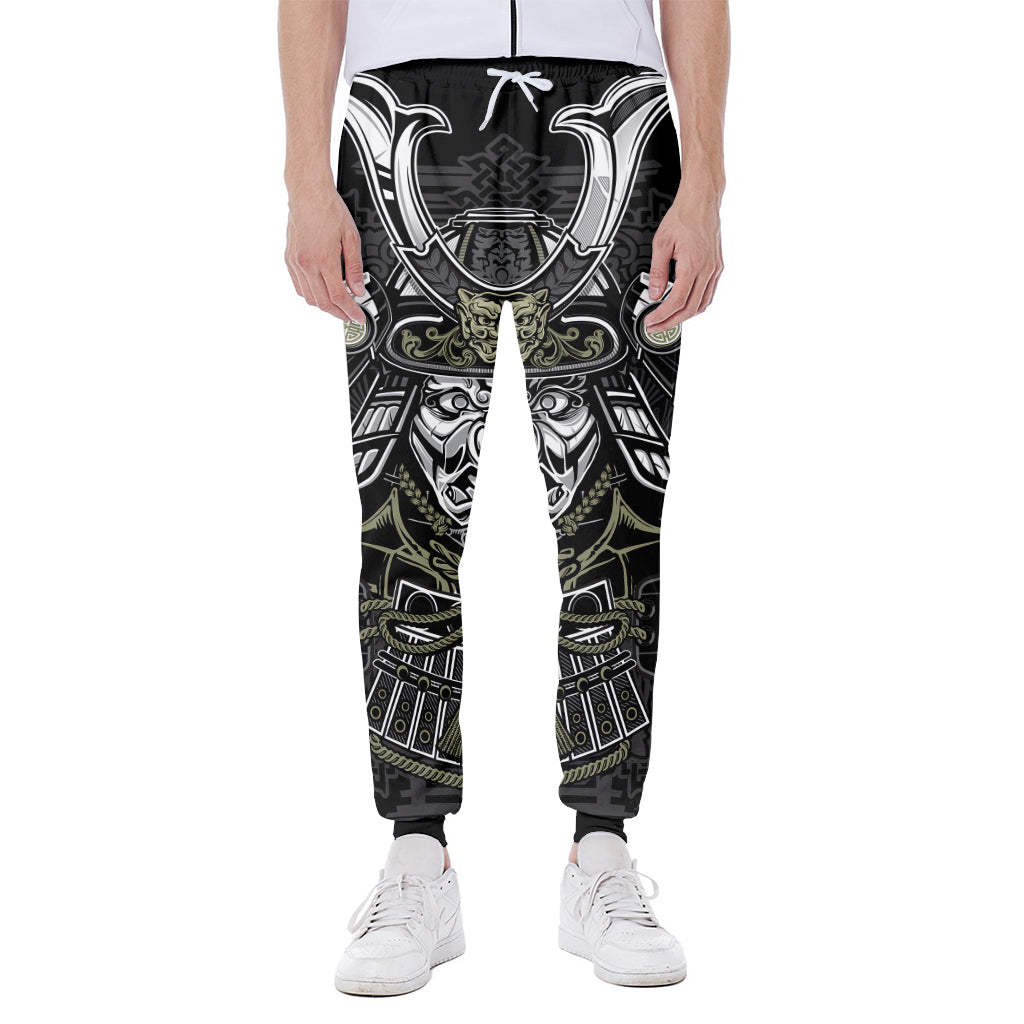 Japanese Samurai Warrior Print Scuba Joggers