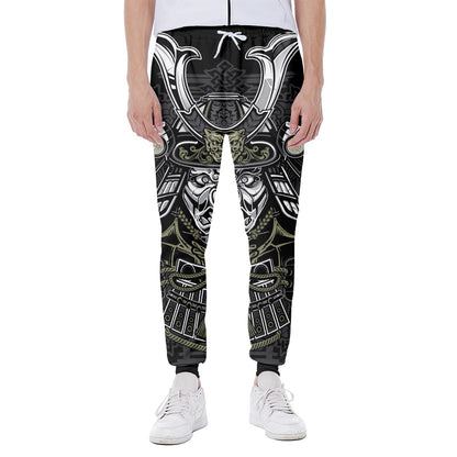 Japanese Samurai Warrior Print Scuba Joggers