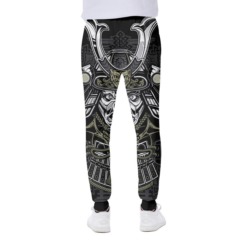 Japanese Samurai Warrior Print Scuba Joggers