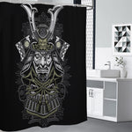 Japanese Samurai Warrior Print Shower Curtain