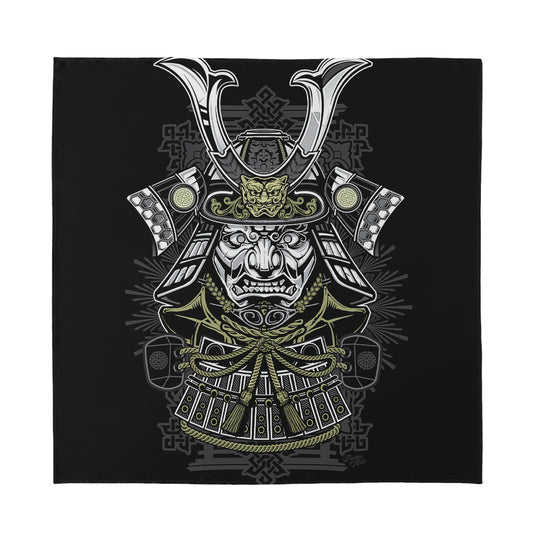 Japanese Samurai Warrior Print Silk Bandana