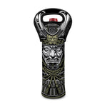 Japanese Samurai Warrior Print Single Neoprene Wine Tote