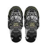Japanese Samurai Warrior Print Slippers