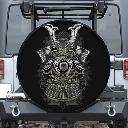 Japanese Samurai Warrior Print Tire Cover With Camera Hole