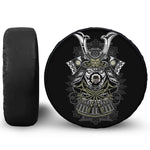 Japanese Samurai Warrior Print Tire Cover With Camera Hole